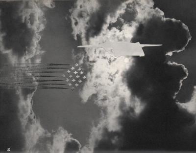 Michalis Pichler, clouds & sky #16, paper collage, 28x23cm