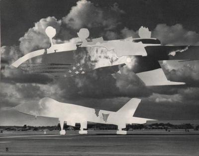 Michalis Pichler, clouds & sky #20, paper collage, 28x23cm