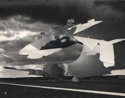 Michalis Pichler, clouds & sky #23, paper collage, 28x23cm