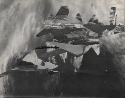 Michalis Pichler, clouds & sky #28, paper collage, 28x23cm