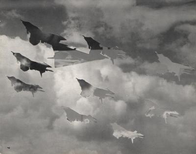 Michalis Pichler, clouds & sky #7, paper collage, 28x23cm