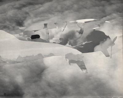 Michalis Pichler, clouds & sky #72, paper collage, 28x23cm