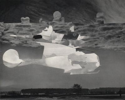 Michalis Pichler, clouds & sky #78, paper collage, 28x23cm