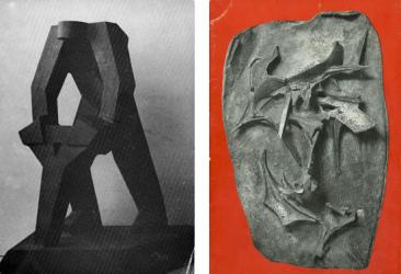 from left to right: Evangelos Markantonis, Retrospective 1955-1989, Giovanna Spiteris, Sculpture, 1961