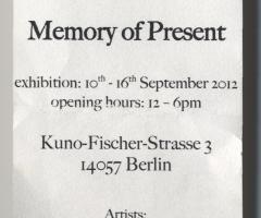  Anonymous, Memory of the Present (Berlin: coup de dés art series, 2012).