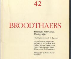 , OCTOBER 42 BROODTHAERS (Cambridge, Mass.: MIT Press, 1987).