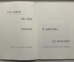 Mallarmé Stéphane, UN COUP DE DÉS JAMAIS N’ABOLIRA LE HASARD / UN COLPO DI DADI MAI ABOLIRÀ IL CASO (Verona: Edizioni Ampersand, 1987).